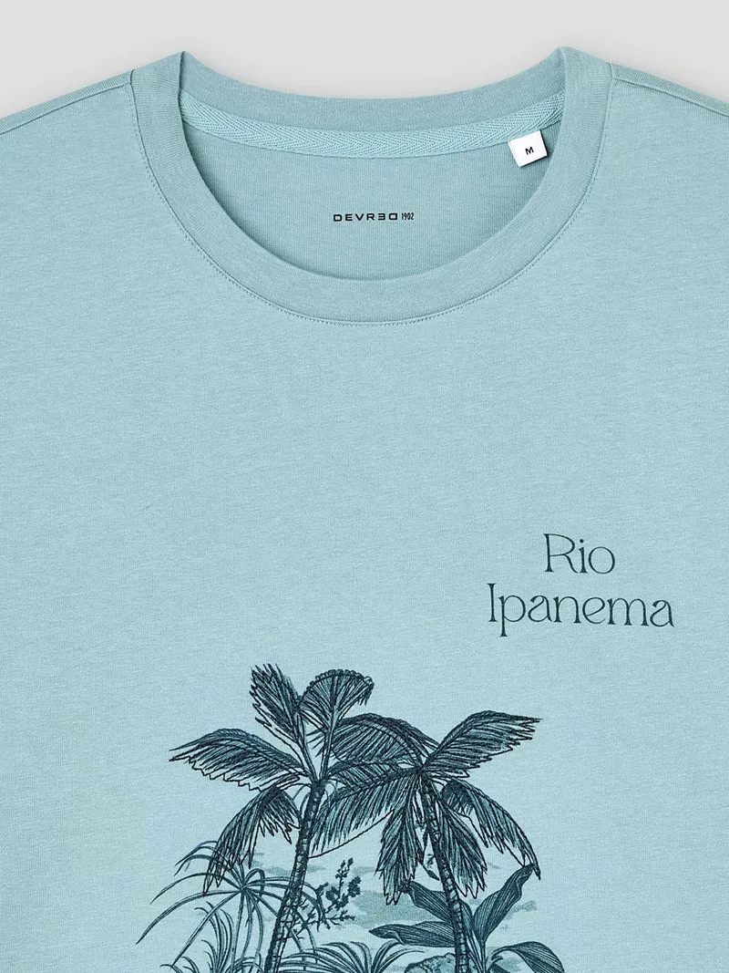 T-shirt col rond à motifs