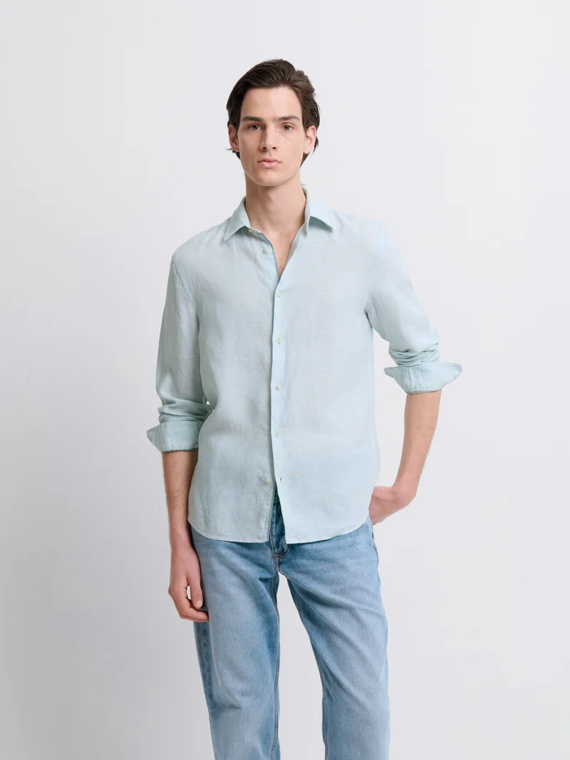 Chemise slim en lin