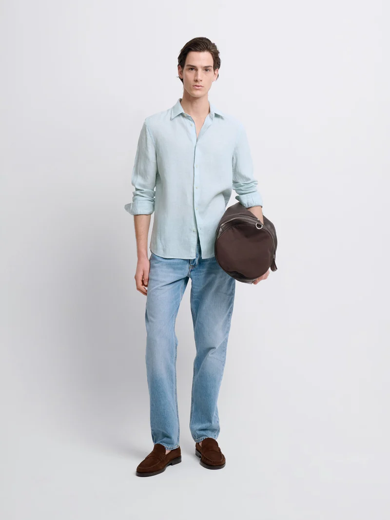 Chemise slim en lin