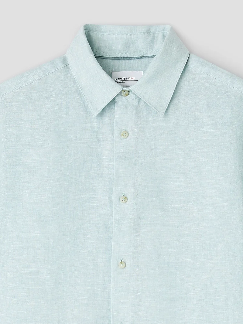 Chemise slim en lin