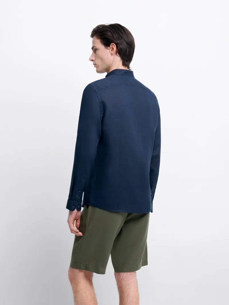 Chemise slim en lin