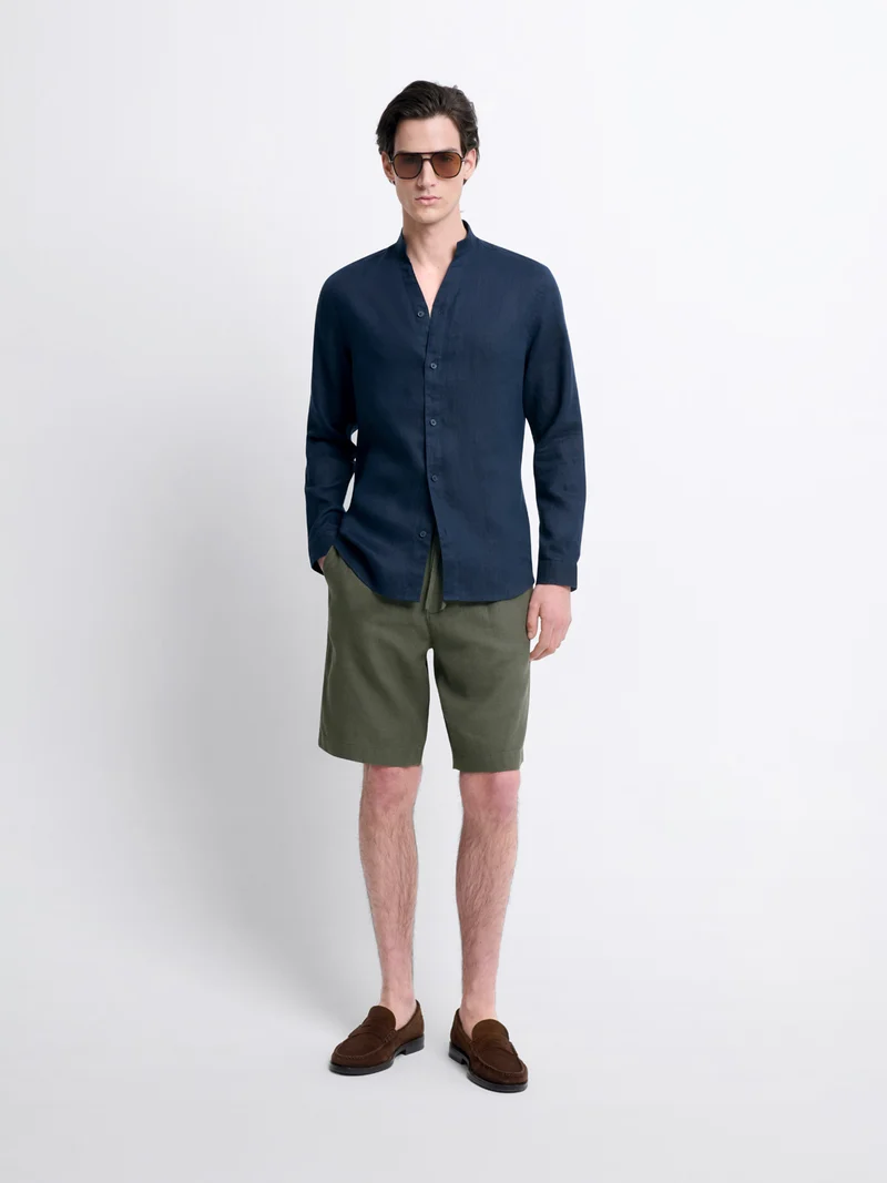Chemise slim en lin