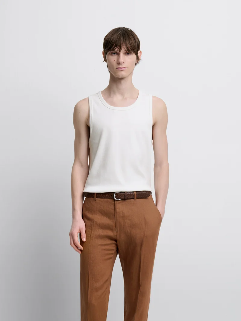 Débardeur slim col rond