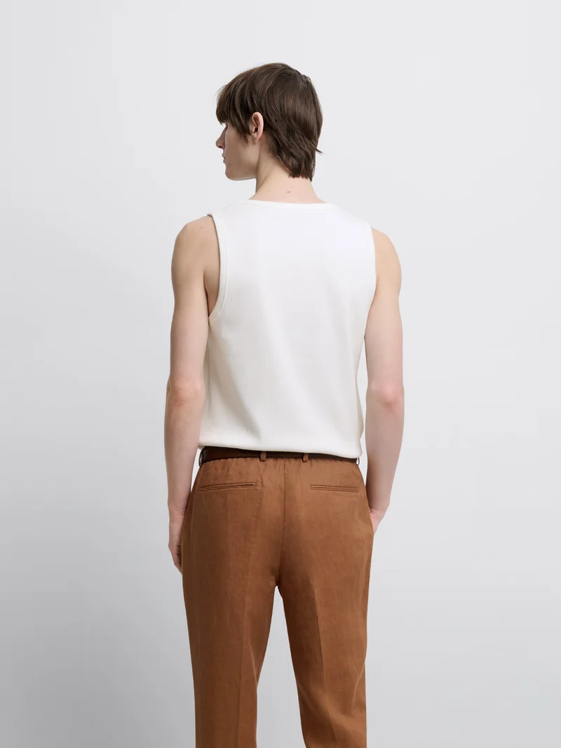 Débardeur slim col rond