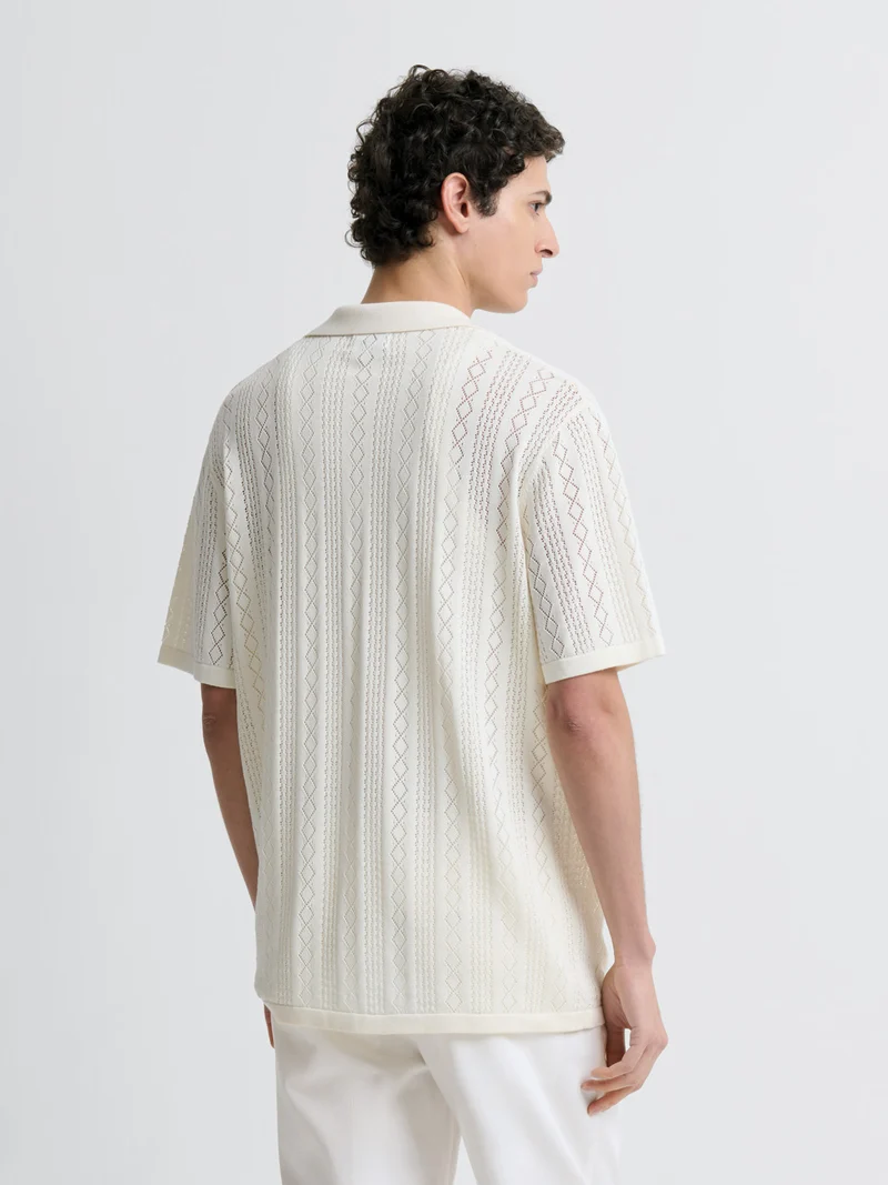 Chemise manches courtes en crochet