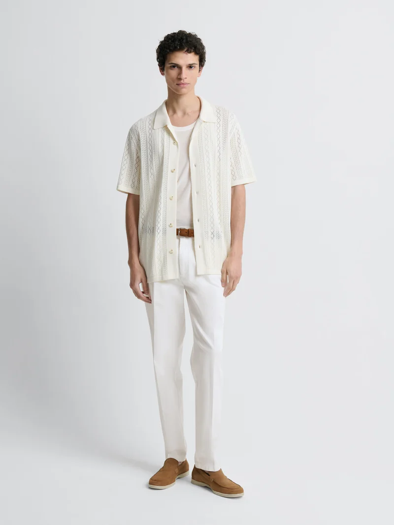 Chemise manches courtes en crochet