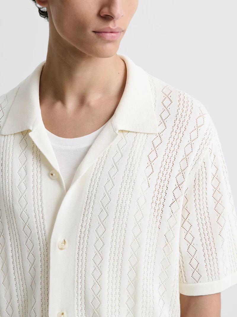 Chemise manches courtes en crochet