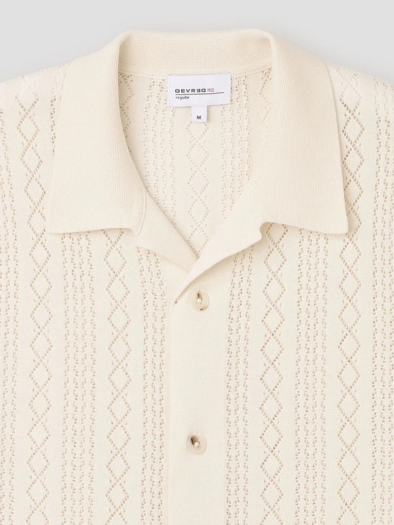Chemise manches courtes en crochet