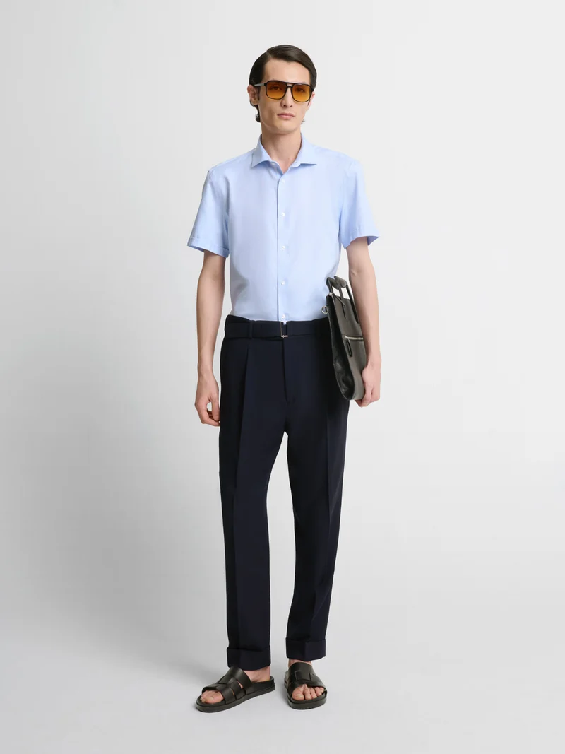 Chemise manches courtes sans repassage