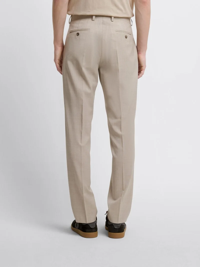 Costume 3 pièces slim en laine beige clair