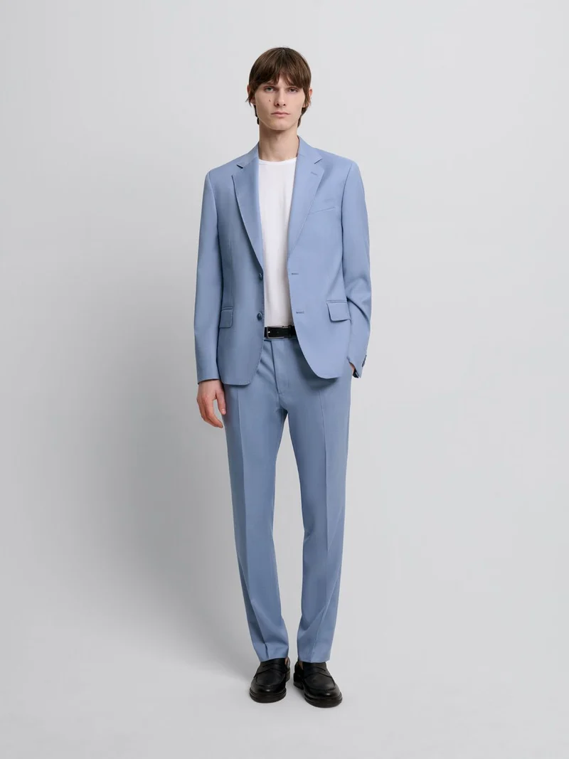 Costume 3 pièces slim en laine bleu clair