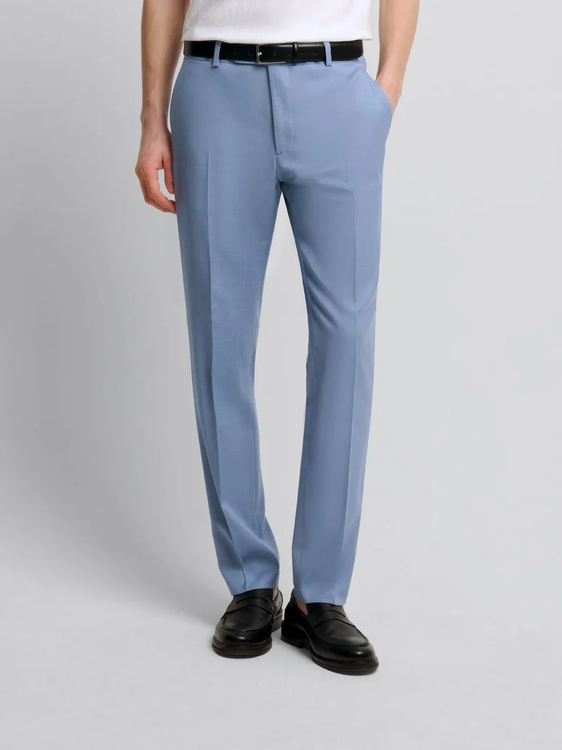 Costume 3 pièces slim en laine bleu clair