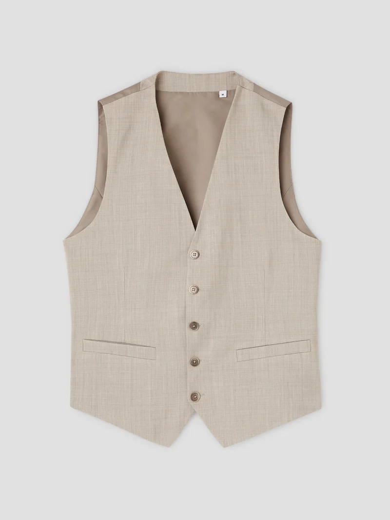 Gilet de costume en laine mérinos