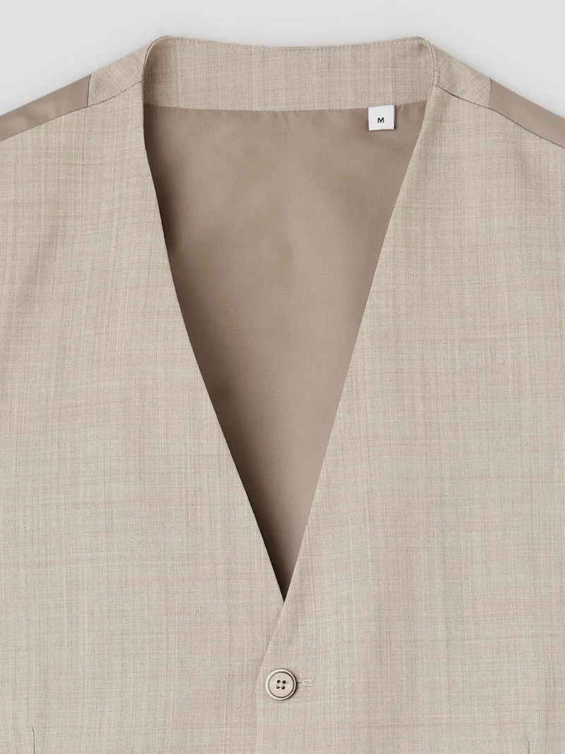 Gilet de costume en laine mérinos