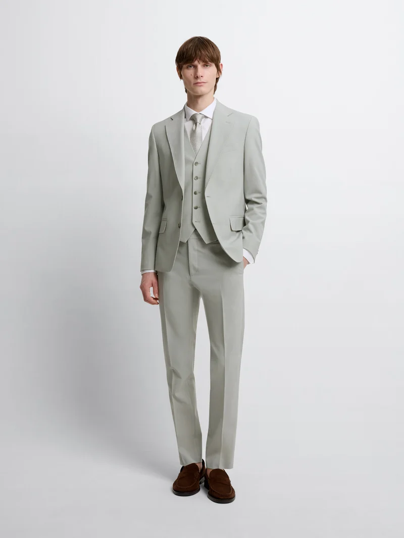 Veste de costume slim en laine mélangé
