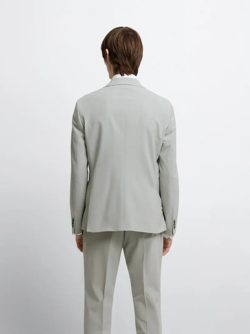 Veste de costume slim en laine mélangé
