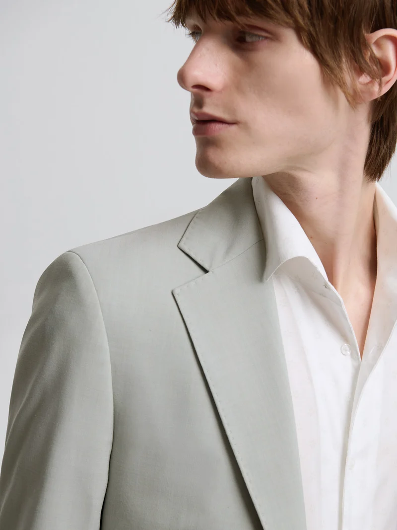 Veste de costume slim en laine mélangé