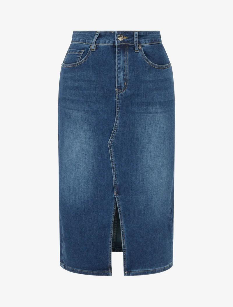 Jupe crayon en jean - Bleu denim