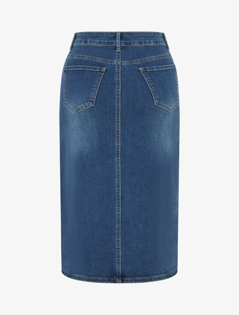 Jupe crayon en jean - Bleu denim