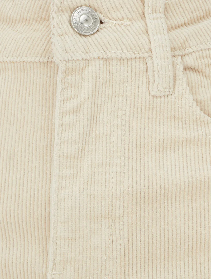 Jupe côtelée uni - Beige