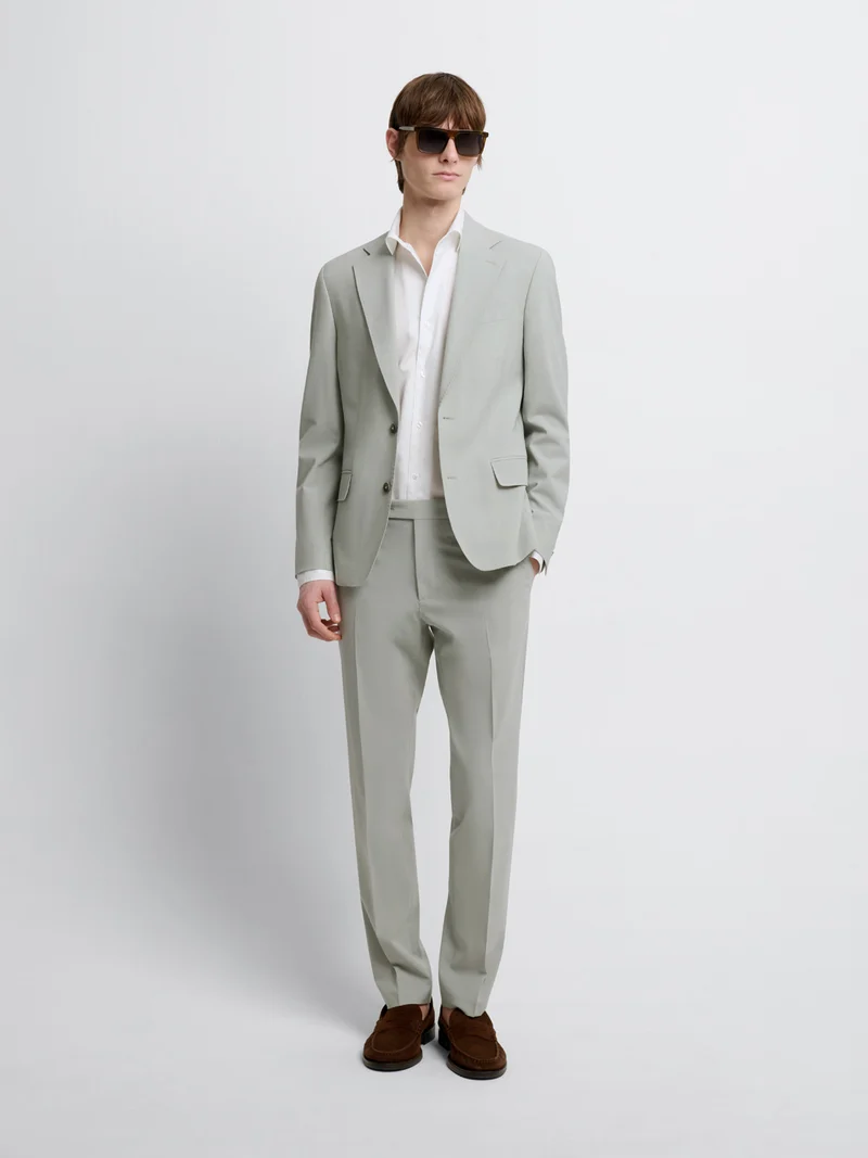 Pantalon de costume slim laine mélangé