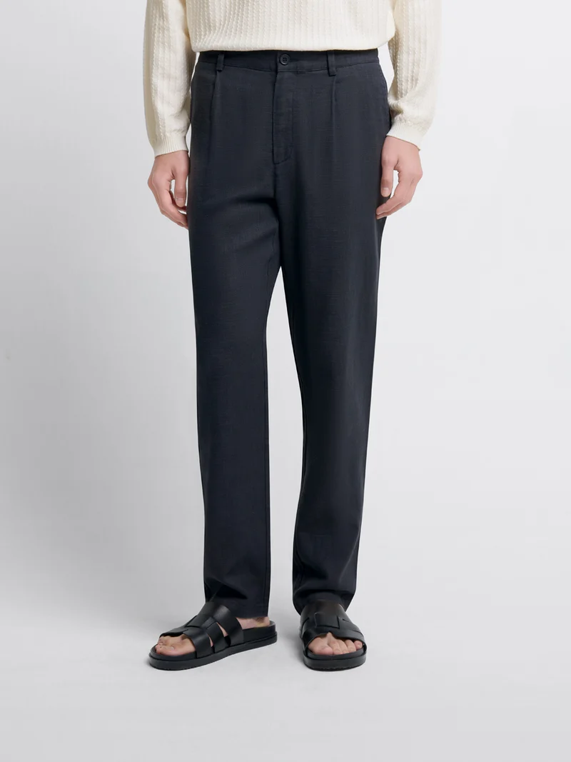 Chino en coton lin