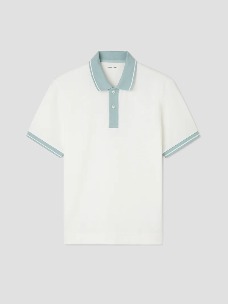 Polo col boutonné bicolore
