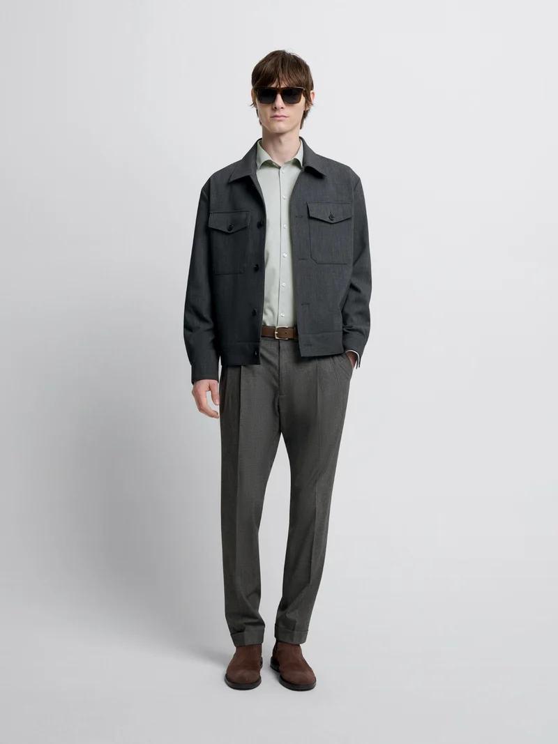 Chemise extraslim tissu traveler