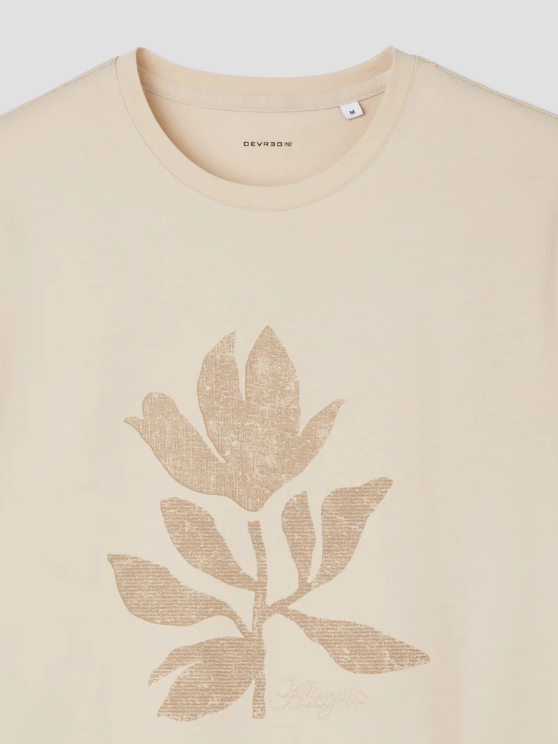 T-shirt col rond à motifs