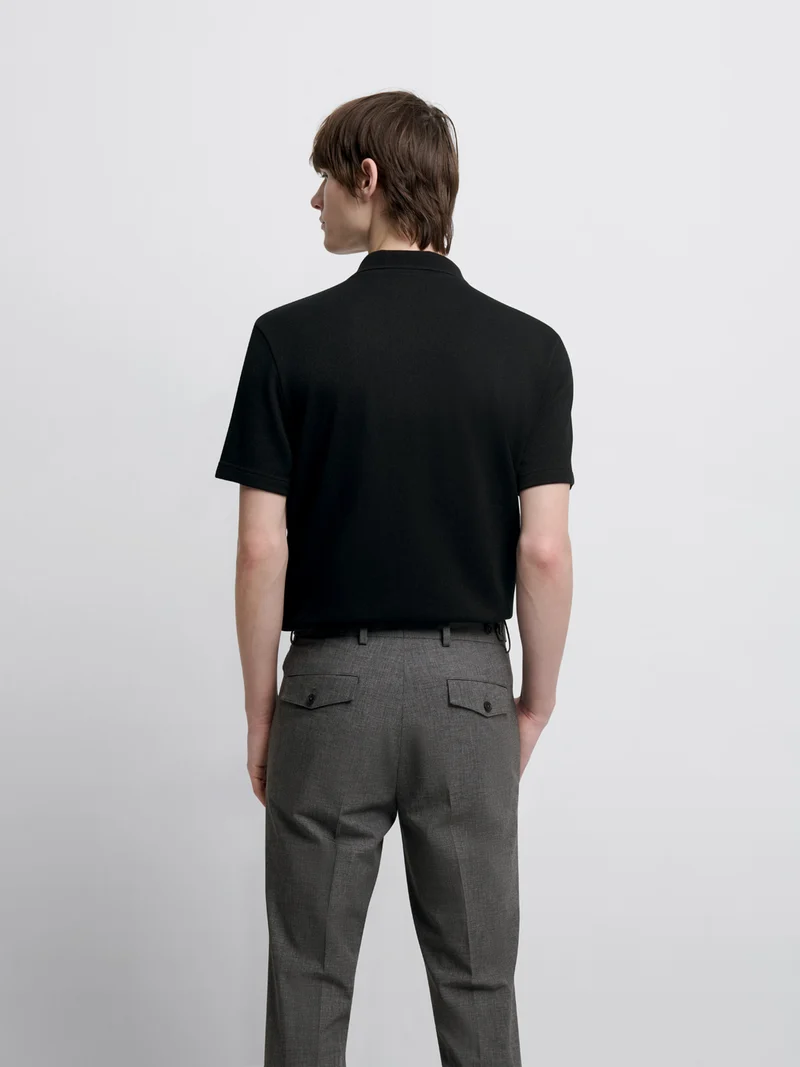 Polo regular col boutonné