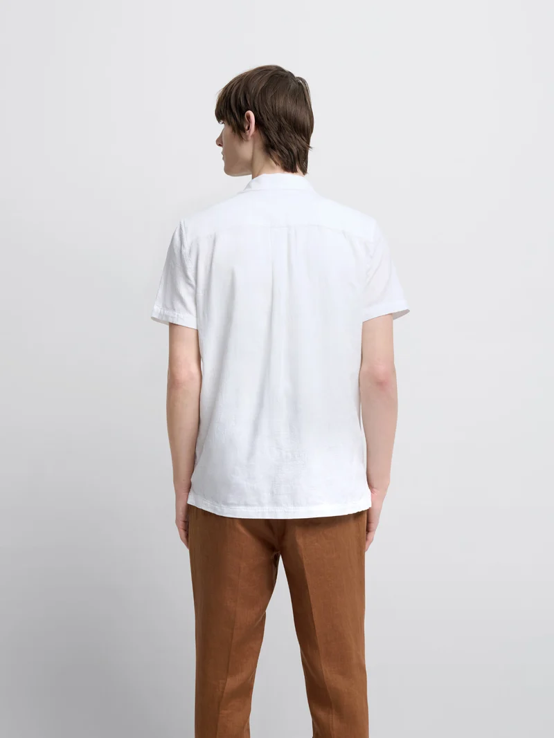 Chemise manches courtes regular en coton