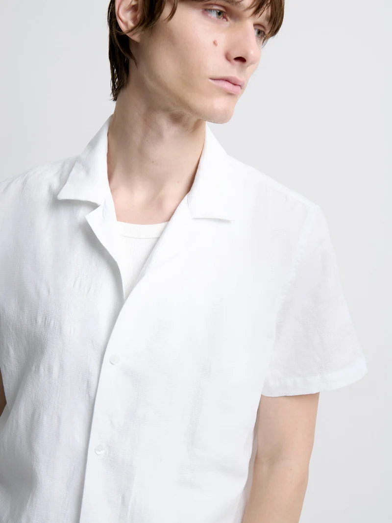 Chemise manches courtes regular en coton