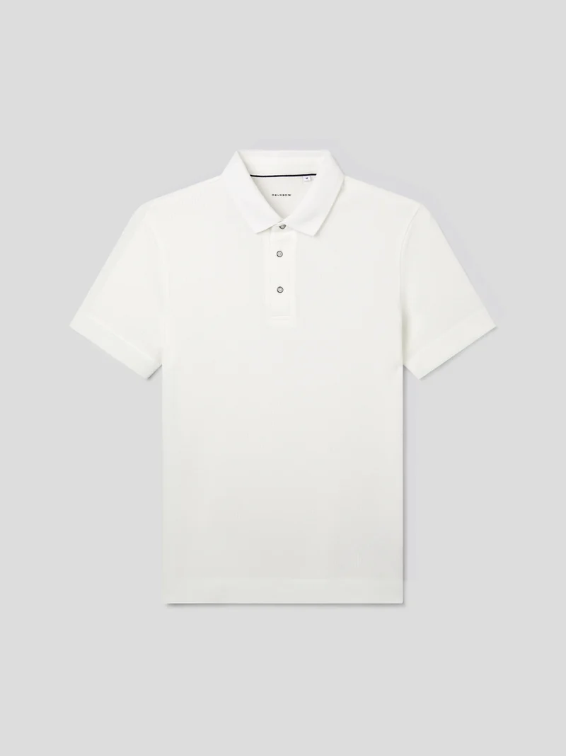 Polo col boutonné en coton