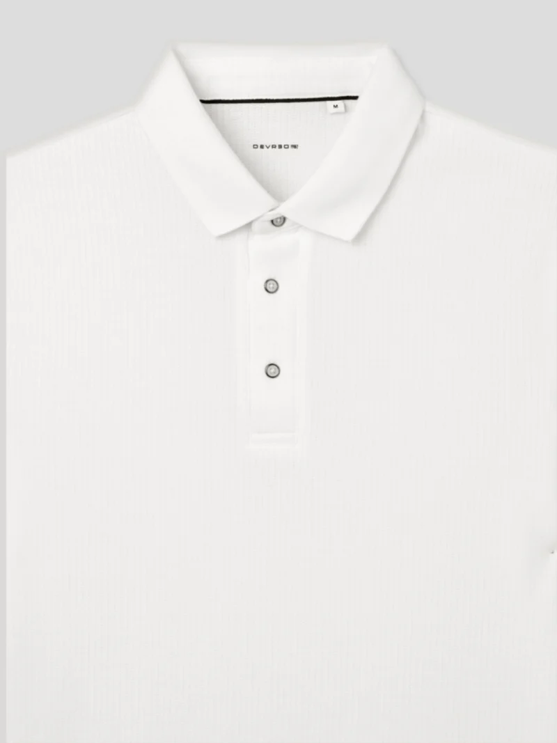 Polo col boutonné en coton