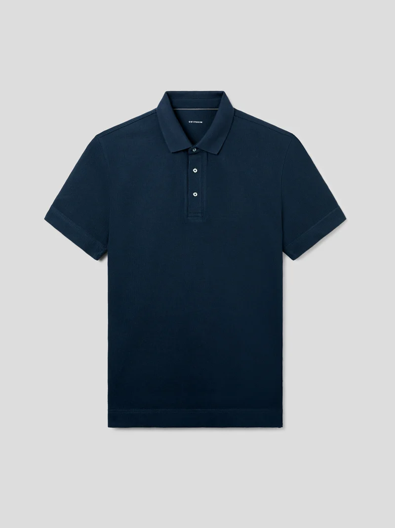 Polo col boutonné en coton