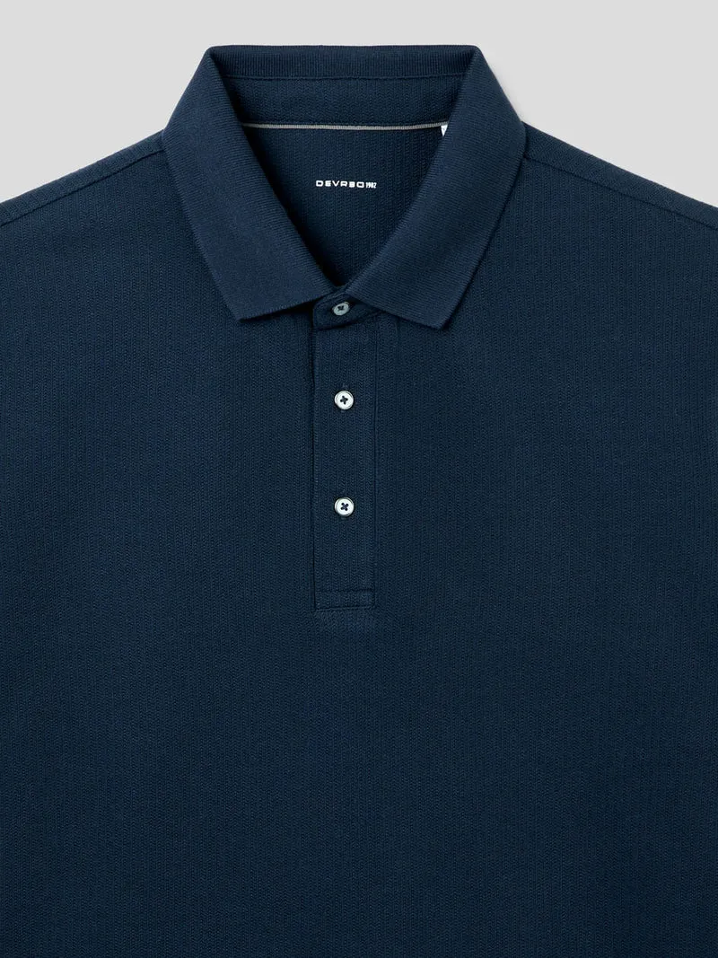 Polo col boutonné en coton
