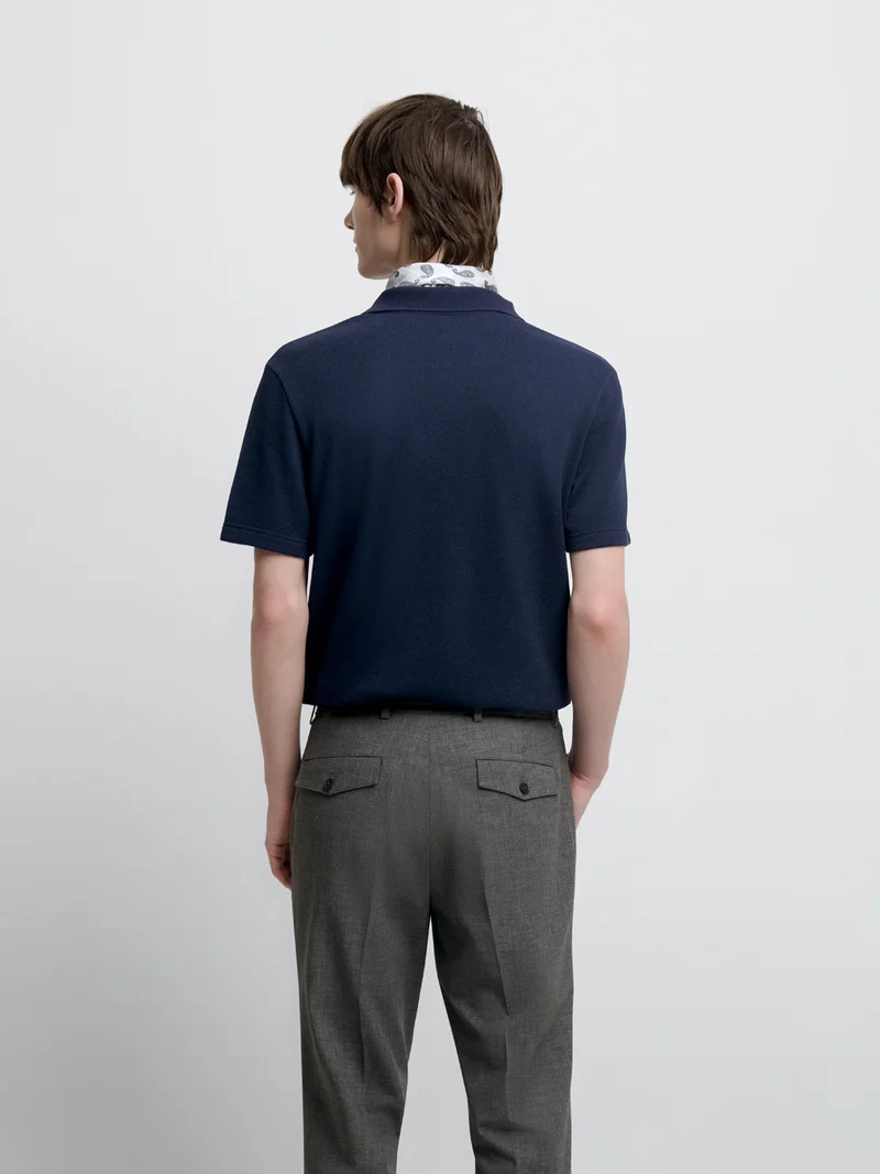 Polo regular col boutonné