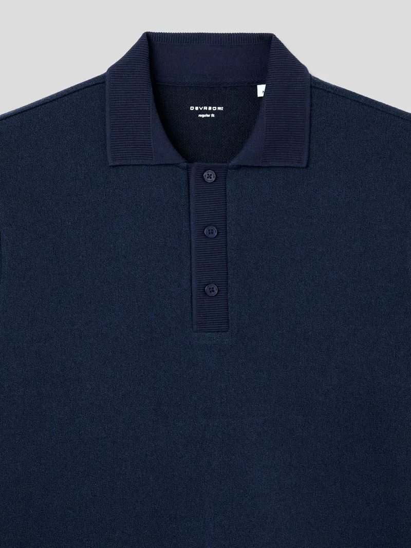 Polo regular col boutonné