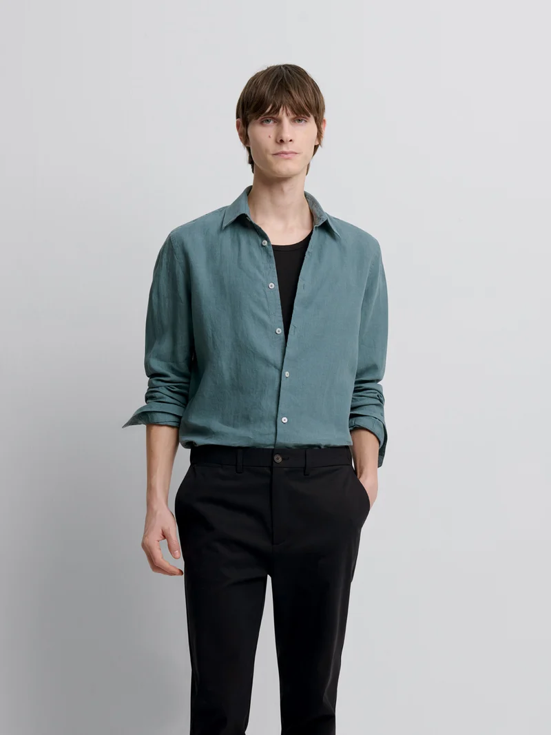 Chemise slim en lin