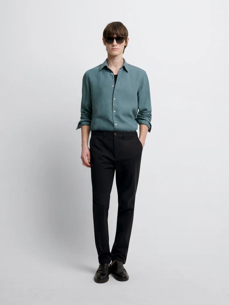 Chemise slim en lin