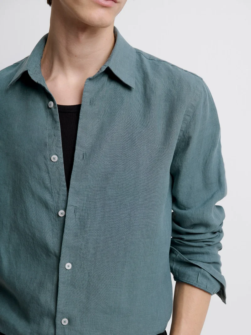 Chemise slim en lin