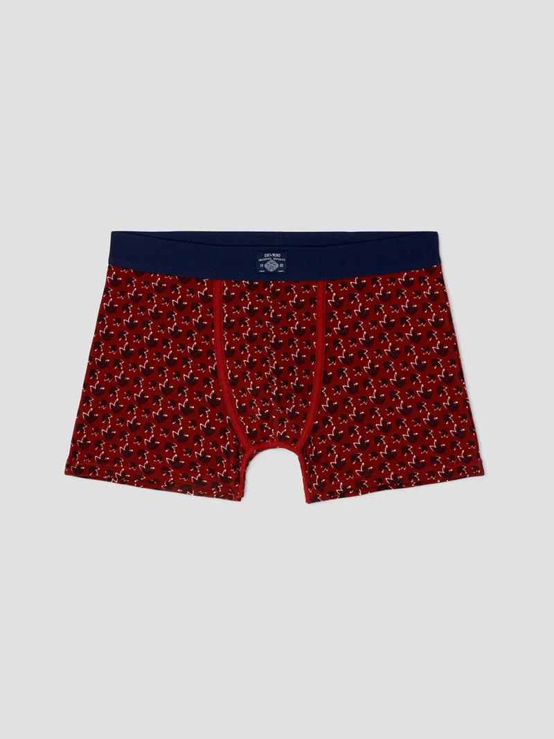 Boxer en coton à motif