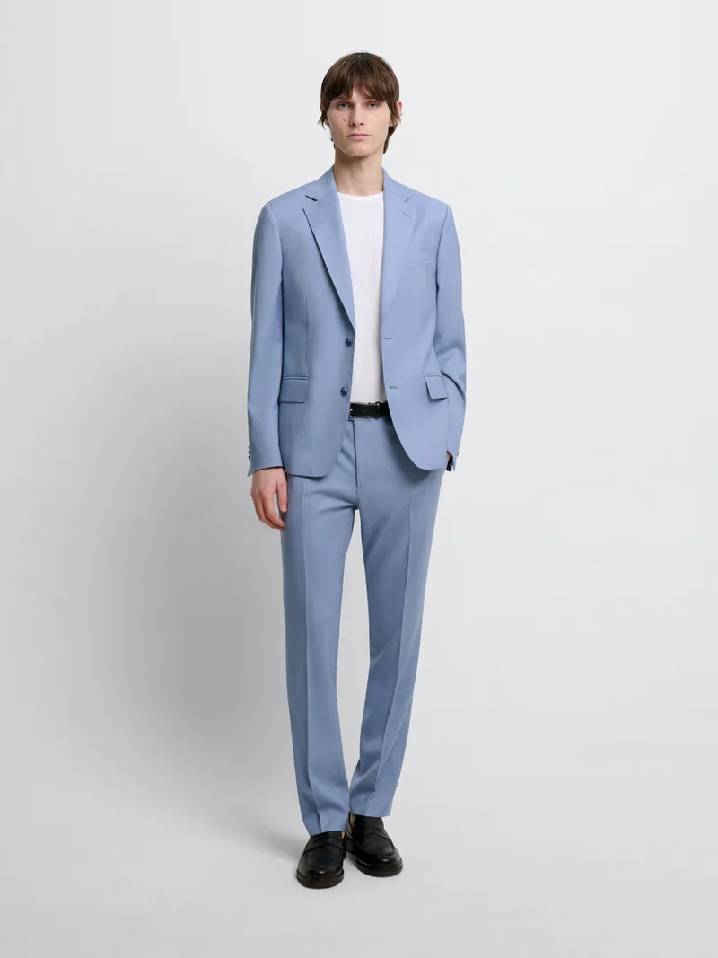 Pantalon de costume slim en laine