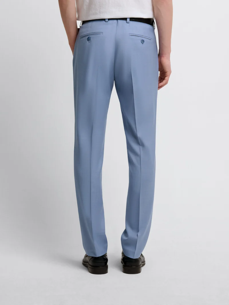 Pantalon de costume slim en laine