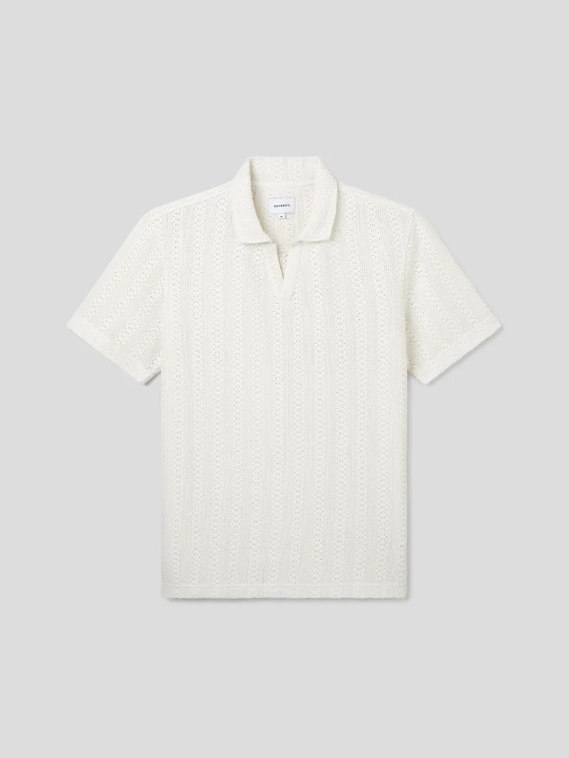 Polo col derby en coton