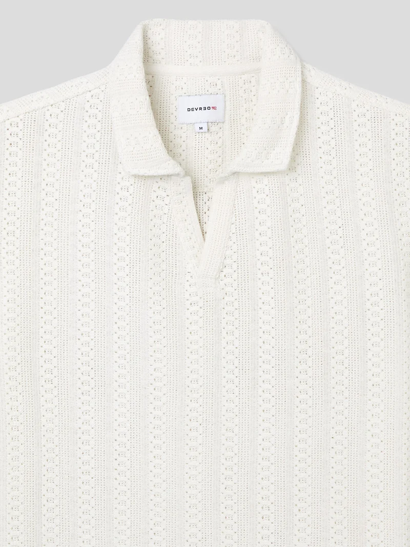 Polo col derby en coton