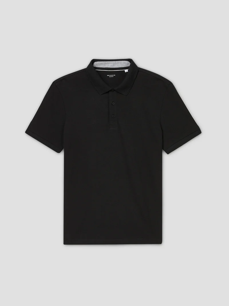Polo col boutonné en coton