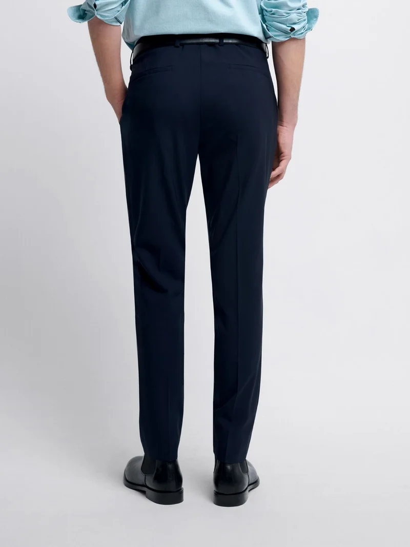 Costume 3 pièces extraslim en laine bleu