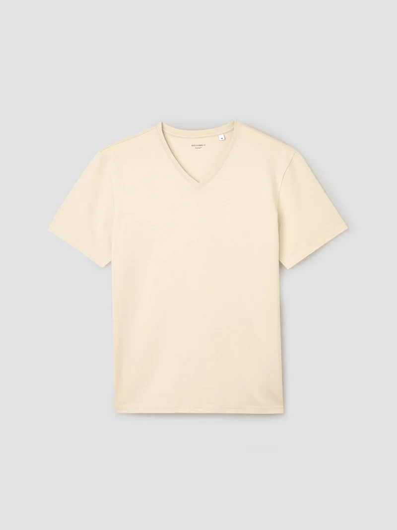 T-shirt col V en coton Supima®