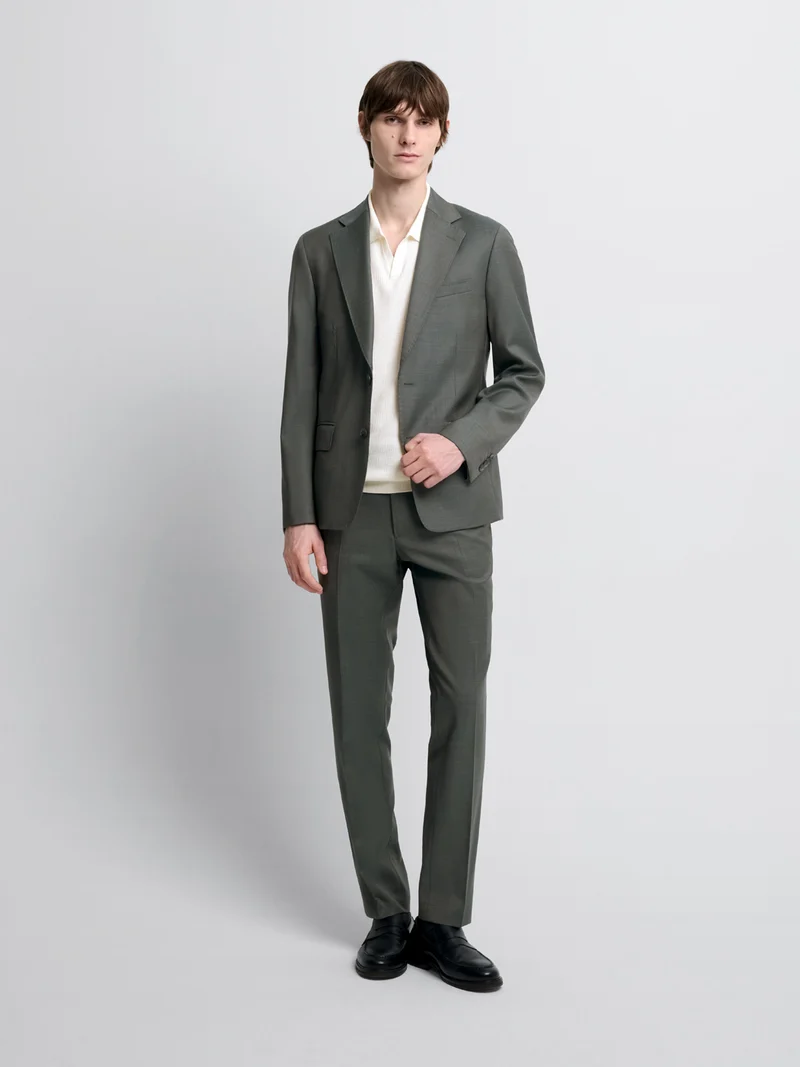 Pantalon de costume slim en laine